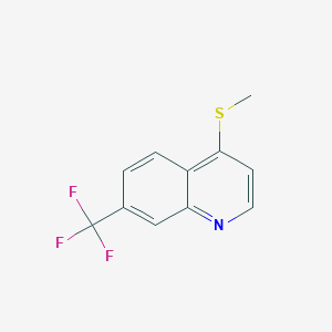 molecular formula C11H8F3NS B500988 4-Methylsulfanyl-7-(trifluoromethyl)quinoline CAS No. 220072-35-5