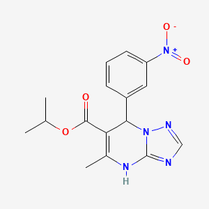 molecular formula C16H17N5O4 B5009903 isopropyl 5-methyl-7-(3-nitrophenyl)-4,7-dihydro[1,2,4]triazolo[1,5-a]pyrimidine-6-carboxylate 