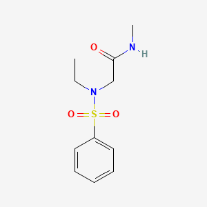 molecular formula C11H16N2O3S B5009911 N~2~-ethyl-N-methyl-N~2~-(phenylsulfonyl)glycinamide 