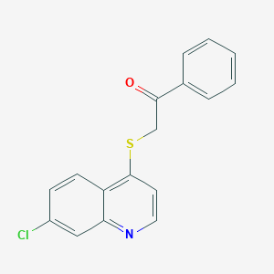 molecular formula C17H12ClNOS B500995 2-[(7-Chloro-4-quinolinyl)sulfanyl]-1-phenylethanone 