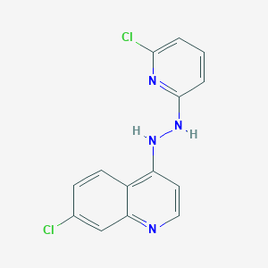 molecular formula C14H10Cl2N4 B500997 7-Chloro-4-[2-(6-chloro-2-pyridinyl)hydrazino]quinoline 