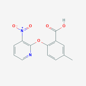 2-({3-Nitro-2-pyridinyl}oxy)-5-methylbenzoic acid