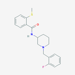 molecular formula C20H23FN2OS B5010056 N-[1-(2-fluorobenzyl)-3-piperidinyl]-2-(methylthio)benzamide 