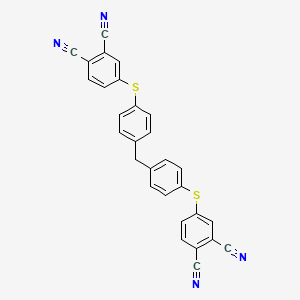 molecular formula C29H16N4S2 B5010069 4,4'-[methylenebis(4,1-phenylenethio)]diphthalonitrile 