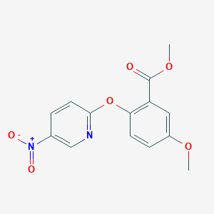 Methyl 2-({5-nitro-2-pyridinyl}oxy)-5-methoxybenzoate