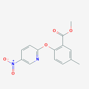molecular formula C14H12N2O5 B501011 Methyl 2-({5-nitro-2-pyridinyl}oxy)-5-methylbenzoate 