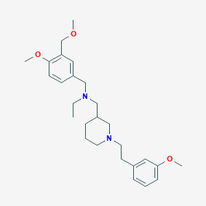 molecular formula C27H40N2O3 B5010128 N-[4-methoxy-3-(methoxymethyl)benzyl]-N-({1-[2-(3-methoxyphenyl)ethyl]-3-piperidinyl}methyl)ethanamine 