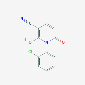 molecular formula C13H9ClN2O2 B501013 1-(2-Chlorophenyl)-6-hydroxy-4-methyl-2-oxo-1,2-dihydropyridine-3-carbonitrile 