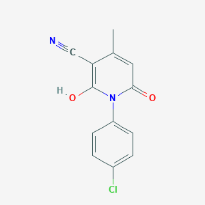 1-(4-Chlorophenyl)-6-hydroxy-4-methyl-2-oxo-1,2-dihydropyridine-3-carbonitrile