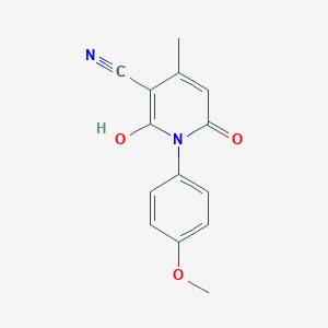2-Hydroxy-1-(4-methoxyphenyl)-4-methyl-6-oxo-1,6-dihydropyridine-3-carbonitrile