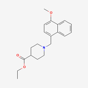 molecular formula C20H25NO3 B5010208 Ethyl 1-[(4-methoxynaphthalen-1-yl)methyl]piperidine-4-carboxylate 