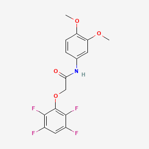 molecular formula C16H13F4NO4 B5010211 N-(3,4-dimethoxyphenyl)-2-(2,3,5,6-tetrafluorophenoxy)acetamide 