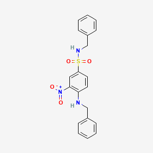 molecular formula C20H19N3O4S B5010228 N-benzyl-4-(benzylamino)-3-nitrobenzenesulfonamide 