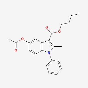 molecular formula C22H23NO4 B5010246 Butyl 5-acetyloxy-2-methyl-1-phenylindole-3-carboxylate 