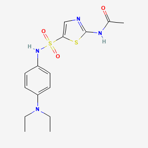 molecular formula C15H20N4O3S2 B5010256 N-[5-[[4-(diethylamino)phenyl]sulfamoyl]-1,3-thiazol-2-yl]acetamide 