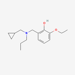 molecular formula C16H25NO2 B5010288 2-{[(cyclopropylmethyl)(propyl)amino]methyl}-6-ethoxyphenol 