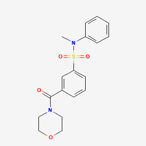 molecular formula C18H20N2O4S B5010337 N-methyl-3-(4-morpholinylcarbonyl)-N-phenylbenzenesulfonamide 