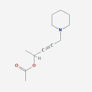 molecular formula C12H19NO2 B5010348 5-(Piperidin-1-yl)pent-3-yn-2-yl acetate 