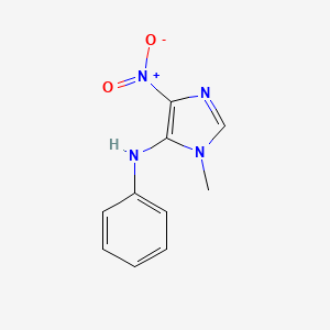 molecular formula C10H10N4O2 B5010362 3-methyl-5-nitro-N-phenylimidazol-4-amine 