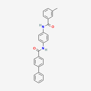 molecular formula C27H22N2O2 B5010375 N-{4-[(3-methylbenzoyl)amino]phenyl}-4-biphenylcarboxamide 