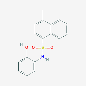 molecular formula C17H15NO3S B5010393 N-(2-hydroxyphenyl)-4-methyl-1-naphthalenesulfonamide 