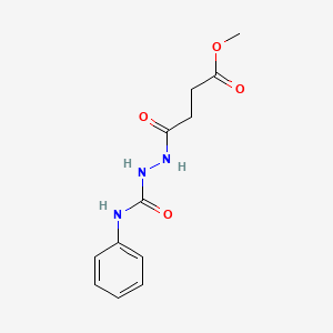 molecular formula C12H15N3O4 B5010419 Methyl 4-oxo-4-[2-(phenylcarbamoyl)hydrazinyl]butanoate 