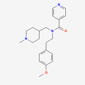 molecular formula C22H29N3O2 B5010430 N-[2-(4-methoxyphenyl)ethyl]-N-[(1-methylpiperidin-4-yl)methyl]pyridine-4-carboxamide 