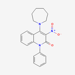 molecular formula C21H21N3O3 B5010502 4-(azepan-1-yl)-3-nitro-1-phenylquinolin-2(1H)-one 