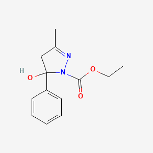 molecular formula C13H16N2O3 B5010541 ethyl 5-hydroxy-3-methyl-5-phenyl-4,5-dihydro-1H-pyrazole-1-carboxylate 
