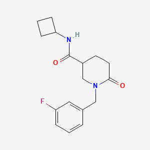 molecular formula C17H21FN2O2 B5010546 N-cyclobutyl-1-(3-fluorobenzyl)-6-oxo-3-piperidinecarboxamide 