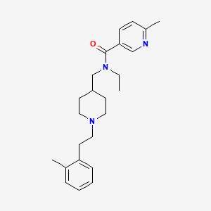molecular formula C24H33N3O B5010569 N-ethyl-6-methyl-N-({1-[2-(2-methylphenyl)ethyl]-4-piperidinyl}methyl)nicotinamide 