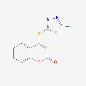 molecular formula C12H8N2O2S2 B501058 4-[(5-methyl-1,3,4-thiadiazol-2-yl)sulfanyl]-2H-chromen-2-one 