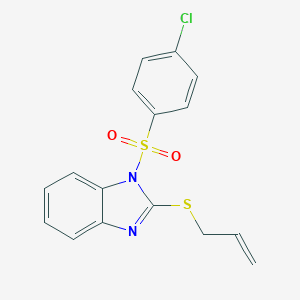 allyl 1-[(4-chlorophenyl)sulfonyl]-1H-benzimidazol-2-yl sulfide