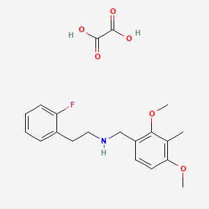 molecular formula C20H24FNO6 B5010617 N-[(2,4-dimethoxy-3-methylphenyl)methyl]-2-(2-fluorophenyl)ethanamine;oxalic acid 