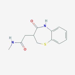molecular formula C12H14N2O2S B501070 N-methyl-2-(4-oxo-2,3,4,5-tetrahydro-1,5-benzothiazepin-3-yl)acetamide 