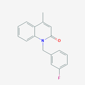 molecular formula C17H14FNO B501077 1-(3-fluorobenzyl)-4-methyl-2(1H)-quinolinone 