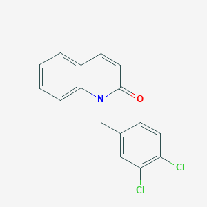 molecular formula C17H13Cl2NO B501078 1-(3,4-dichlorobenzyl)-4-methyl-2(1H)-quinolinone CAS No. 61297-75-4