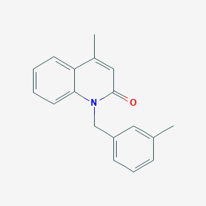 molecular formula C18H17NO B501079 4-methyl-1-(3-methylbenzyl)-2(1H)-quinolinone 