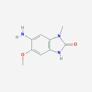molecular formula C9H11N3O2 B050108 5-amino-6-methoxy-3-methyl-1H-benzimidazol-2-one CAS No. 124424-20-0