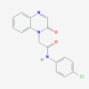 molecular formula C16H12ClN3O2 B501080 N-(4-chlorophenyl)-2-(2-oxo-1(2H)-quinoxalinyl)acetamide 