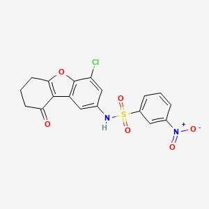 molecular formula C18H13ClN2O6S B5010900 N-(4-chloro-9-oxo-7,8-dihydro-6H-dibenzofuran-2-yl)-3-nitrobenzenesulfonamide 