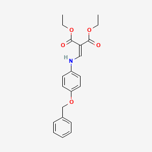 molecular formula C21H23NO5 B5010923 Diethyl 2-[(4-phenylmethoxyanilino)methylidene]propanedioate CAS No. 6093-78-3