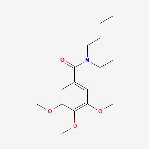 molecular formula C16H25NO4 B5010970 N-butyl-N-ethyl-3,4,5-trimethoxybenzamide 