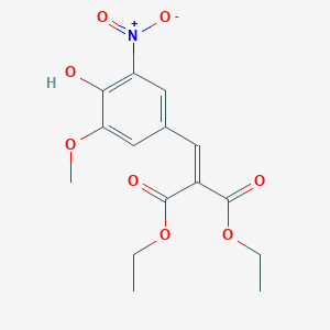 molecular formula C15H17NO8 B5010991 diethyl (4-hydroxy-3-methoxy-5-nitrobenzylidene)malonate 