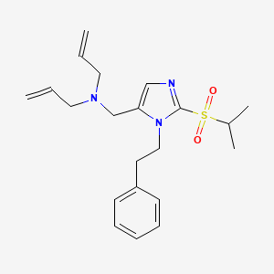 molecular formula C21H29N3O2S B5011031 N-allyl-N-{[2-(isopropylsulfonyl)-1-(2-phenylethyl)-1H-imidazol-5-yl]methyl}-2-propen-1-amine 