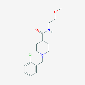 molecular formula C16H23ClN2O2 B5011046 1-(2-chlorobenzyl)-N-(2-methoxyethyl)piperidine-4-carboxamide 