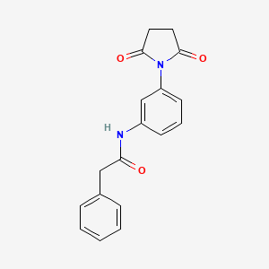 molecular formula C18H16N2O3 B5011058 N-[3-(2,5-dioxopyrrolidin-1-yl)phenyl]-2-phenylacetamide 