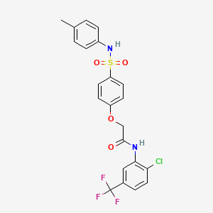 molecular formula C22H18ClF3N2O4S B5011086 N-[2-chloro-5-(trifluoromethyl)phenyl]-2-(4-{[(4-methylphenyl)amino]sulfonyl}phenoxy)acetamide 