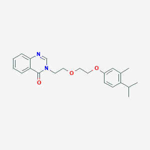 molecular formula C22H26N2O3 B5011165 3-{2-[2-(4-isopropyl-3-methylphenoxy)ethoxy]ethyl}-4(3H)-quinazolinone 