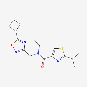 molecular formula C16H22N4O2S B5011168 N-[(5-cyclobutyl-1,2,4-oxadiazol-3-yl)methyl]-N-ethyl-2-isopropyl-1,3-thiazole-4-carboxamide 